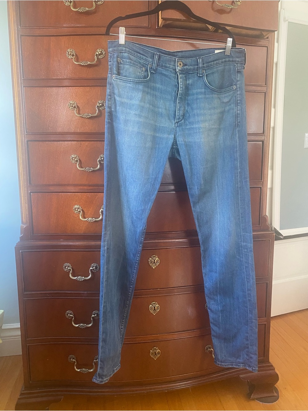 rag & bone Slim Men's Mid Blue Denim Jeans